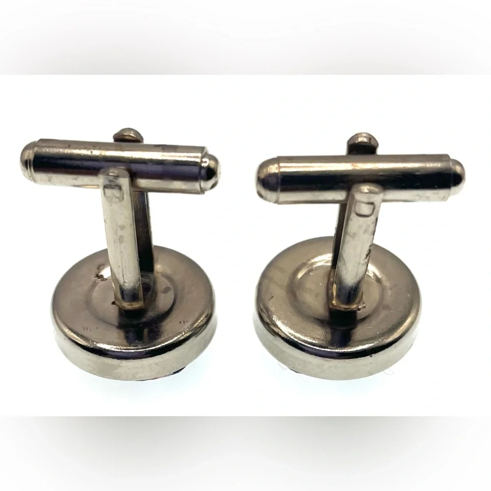 3 for $30 Vintage Classic Silver Tone Fabric Covered Cufflinks